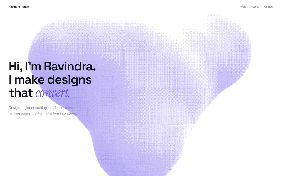 Served from the root - The lavender cluster becomes the home page, ViewRyt's design system rolled out across it.